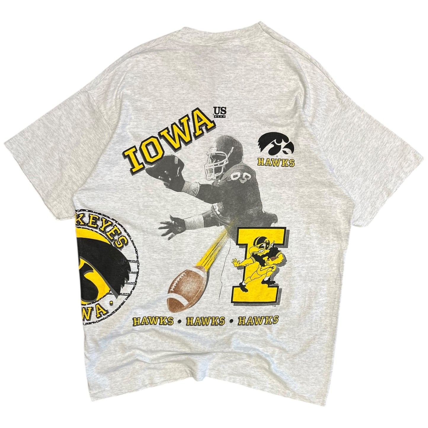 Vintage Iowa Football All Over Print Tee