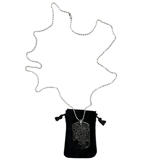 Chrome Hearts God Bless The World Dog Tag