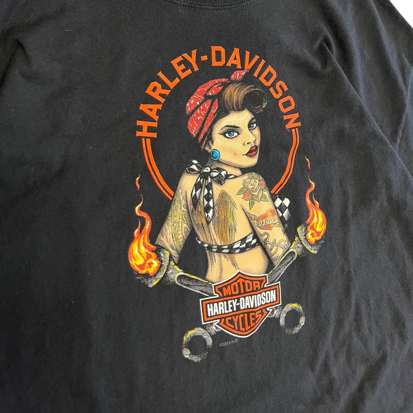 Y2K Harley Davidson Daytona Tattooed Women Tee