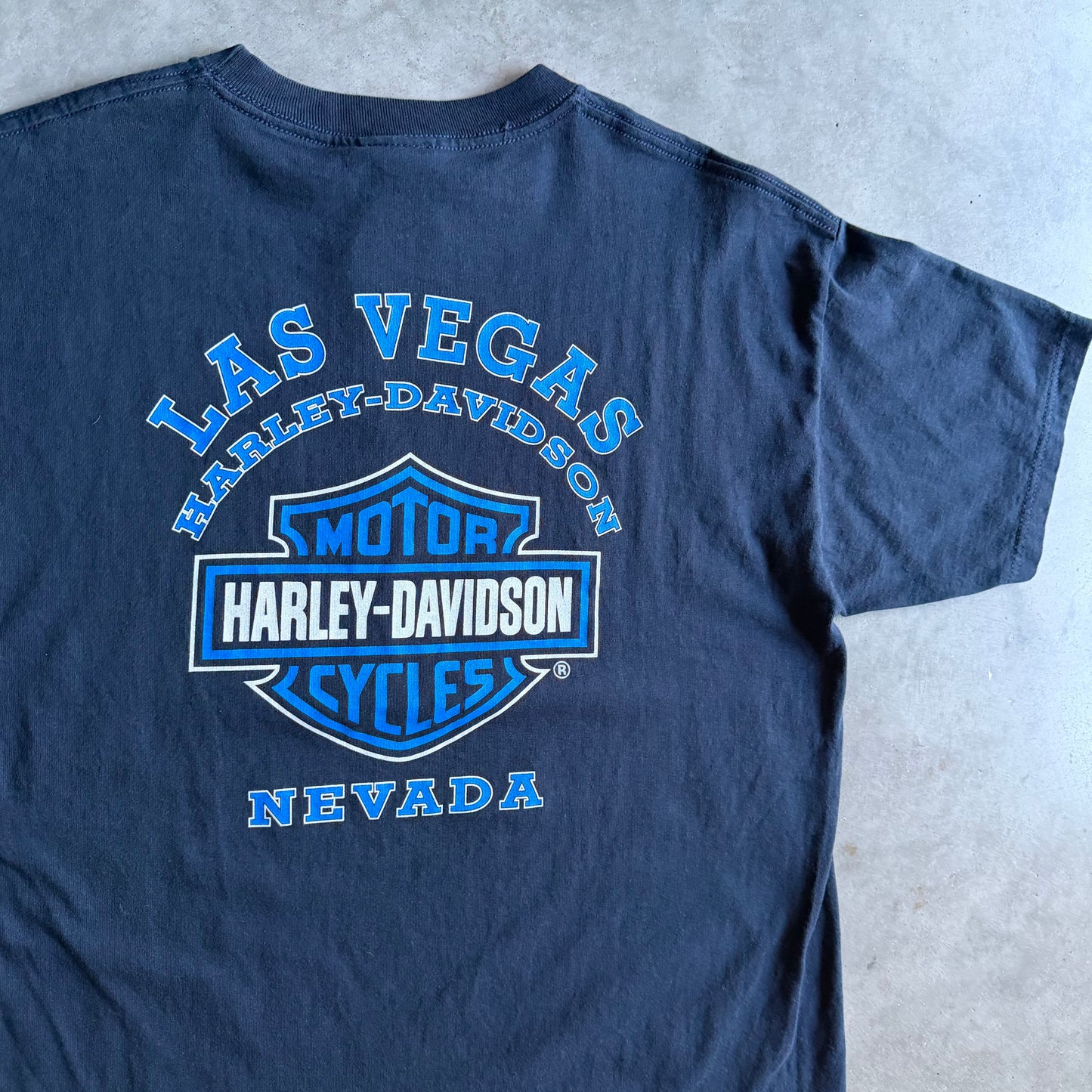 Vintage Harley Davidson Las Vegas Blue Shield Tee
