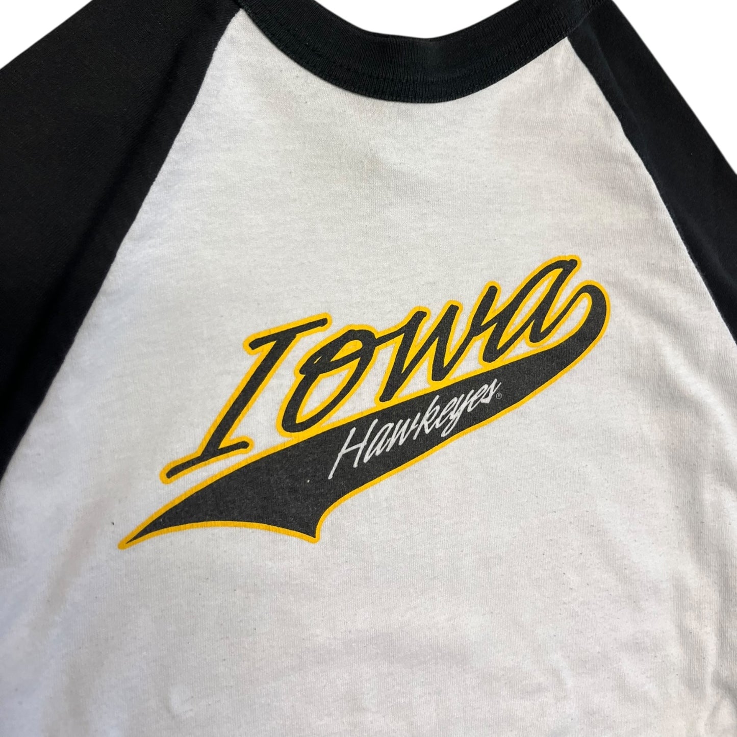 Iowa Hawkeyes Chest Logo 3/4 Longsleeve
