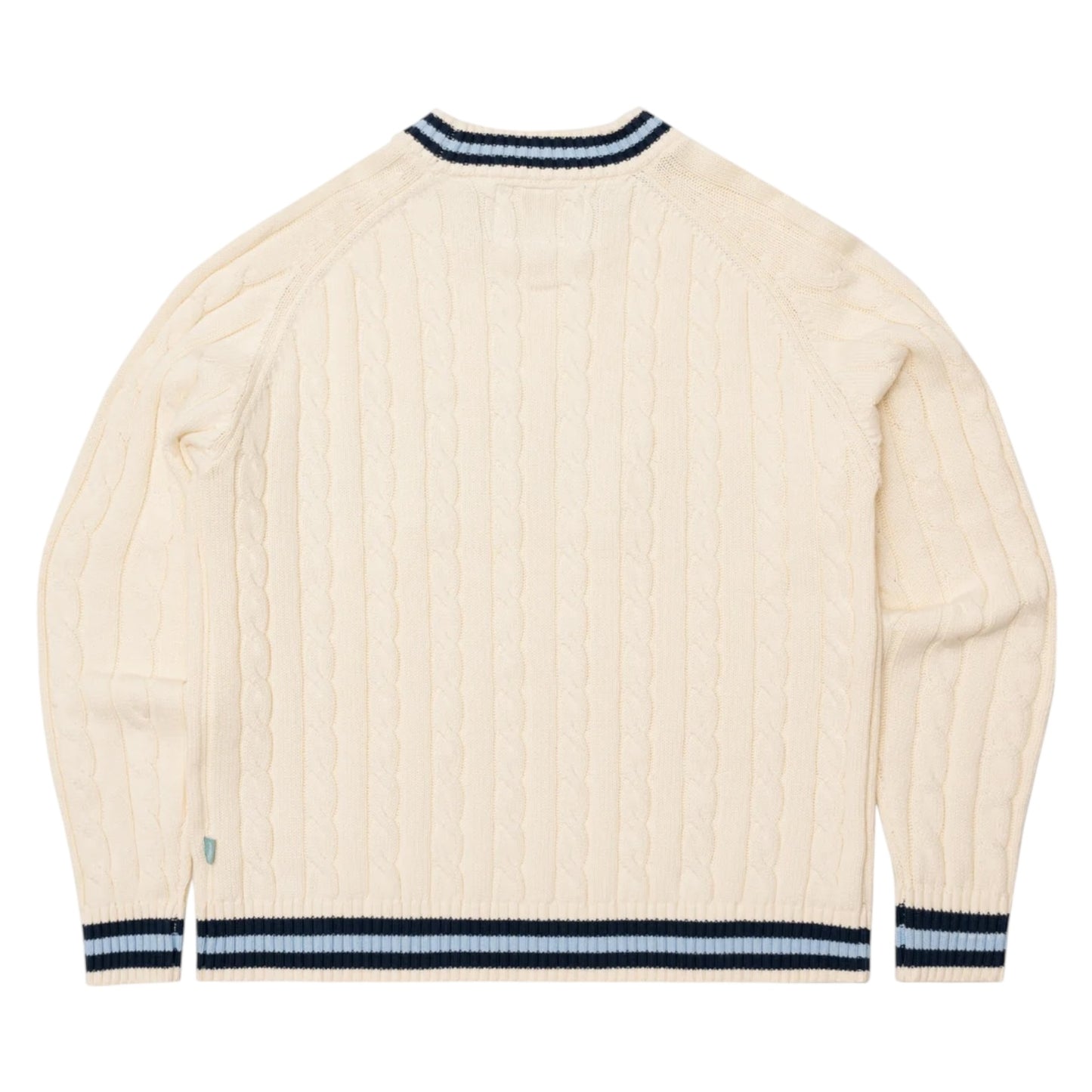 Brigade - Varsity Cable Knit Sweater(White)