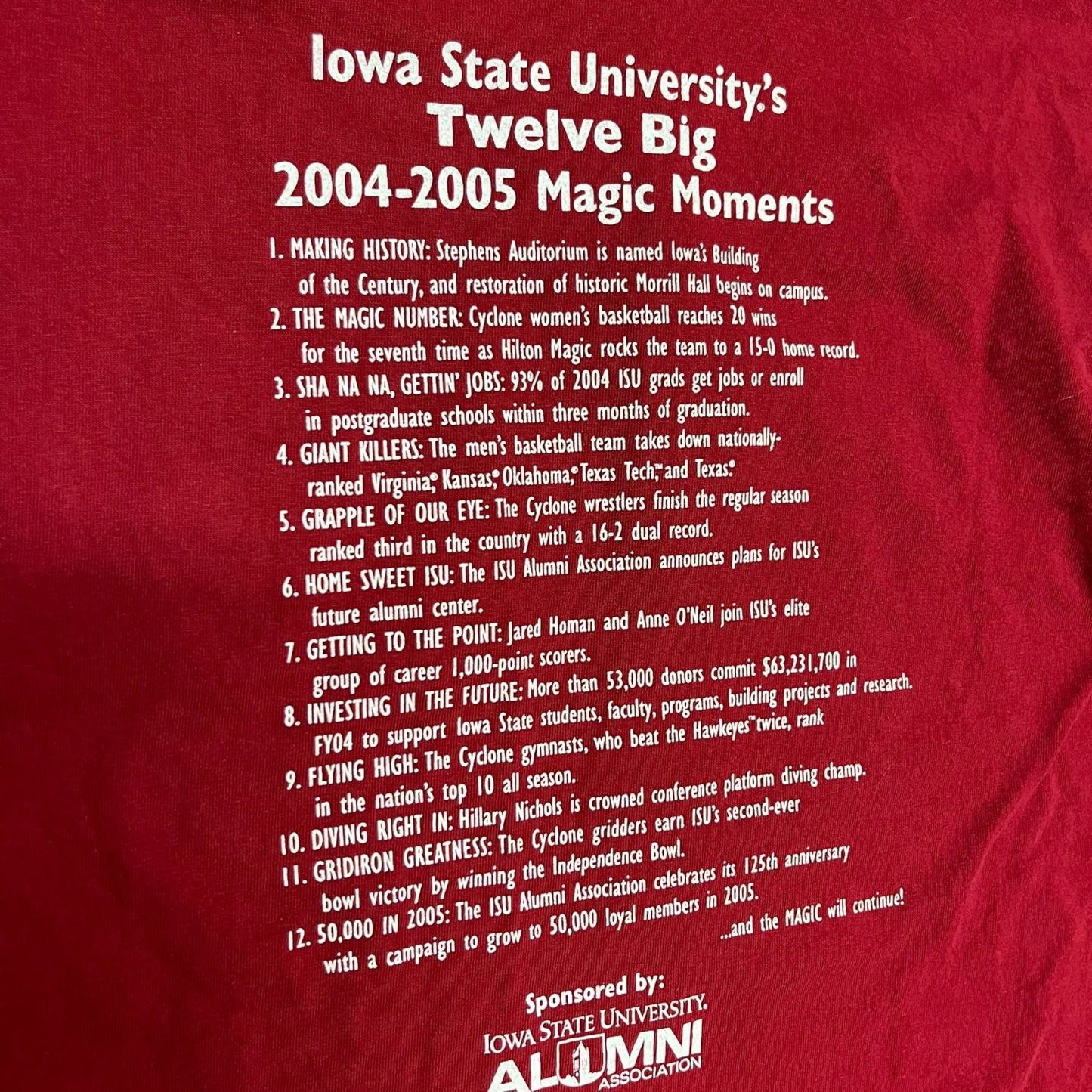 Y2K Iowa State Cyclones Hilton Magic In Hilton South LS