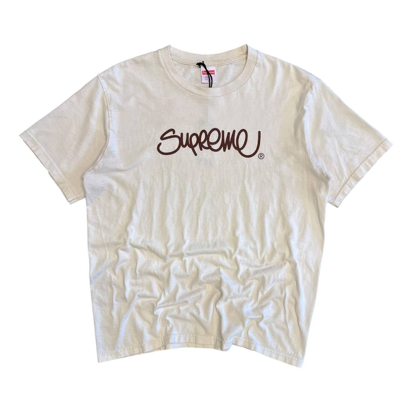 SS22 Supreme Handstyle Tee Natural