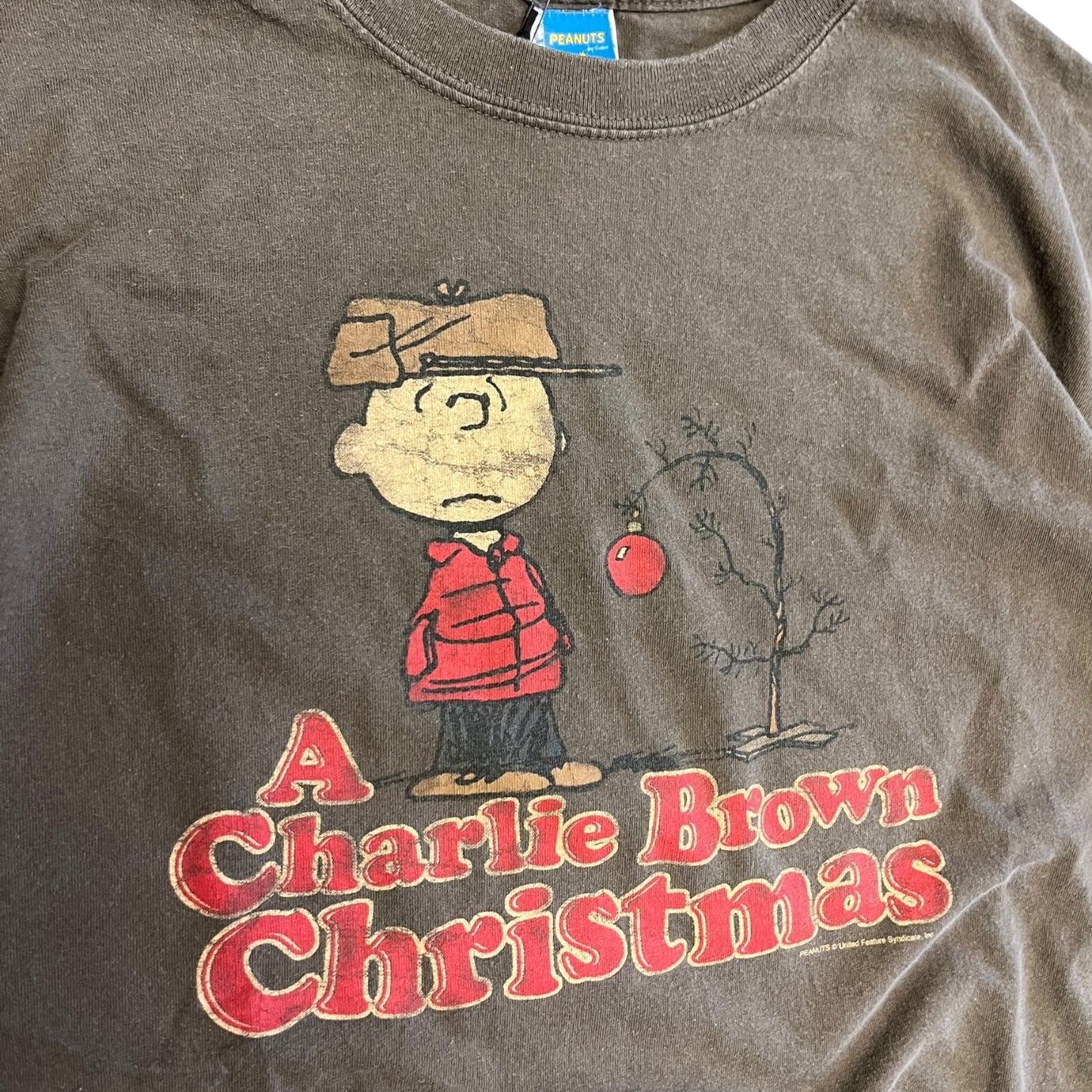 Y2K A Charlie Brown Christmas Brown Tee