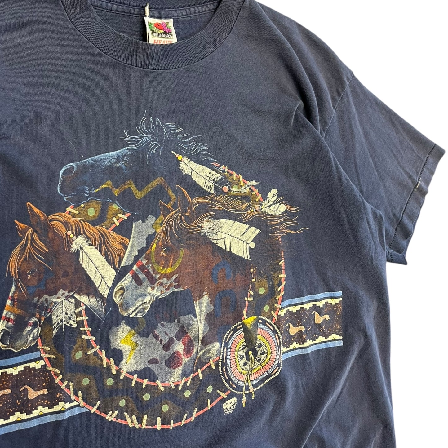 Vintage 1990s Native American Horses Tee
