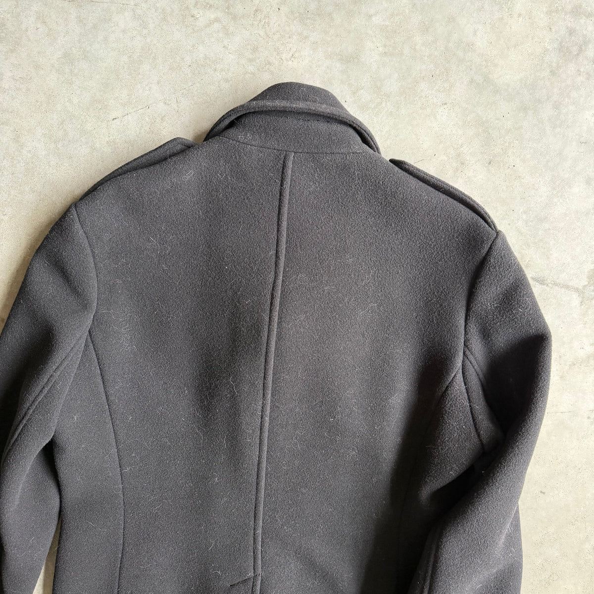 Polo Ralph Lauren Wool Double Breasted Black Pea Coat