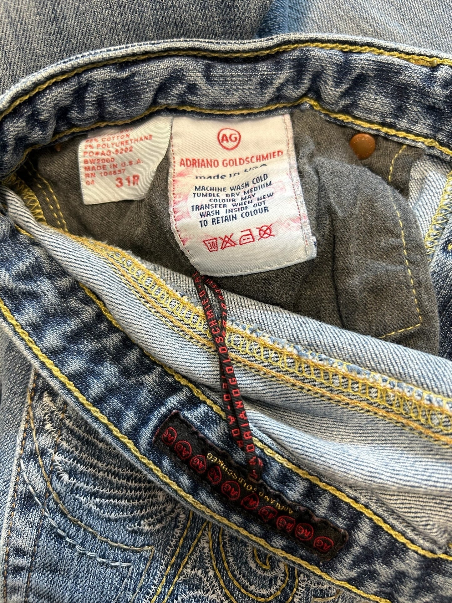 Women’s Y2K AG Light Wash Straight Leg Jeans