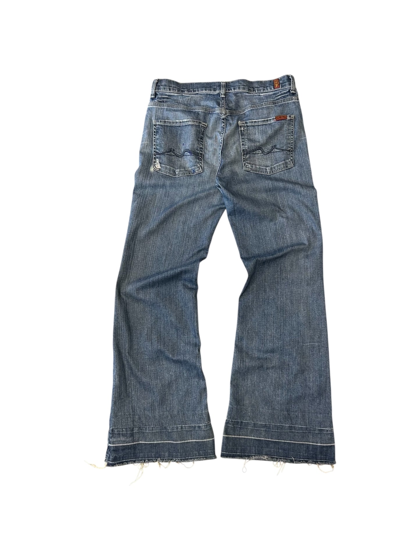 Women’s Y2K 7 For Mankind Distressed Flare Jeans