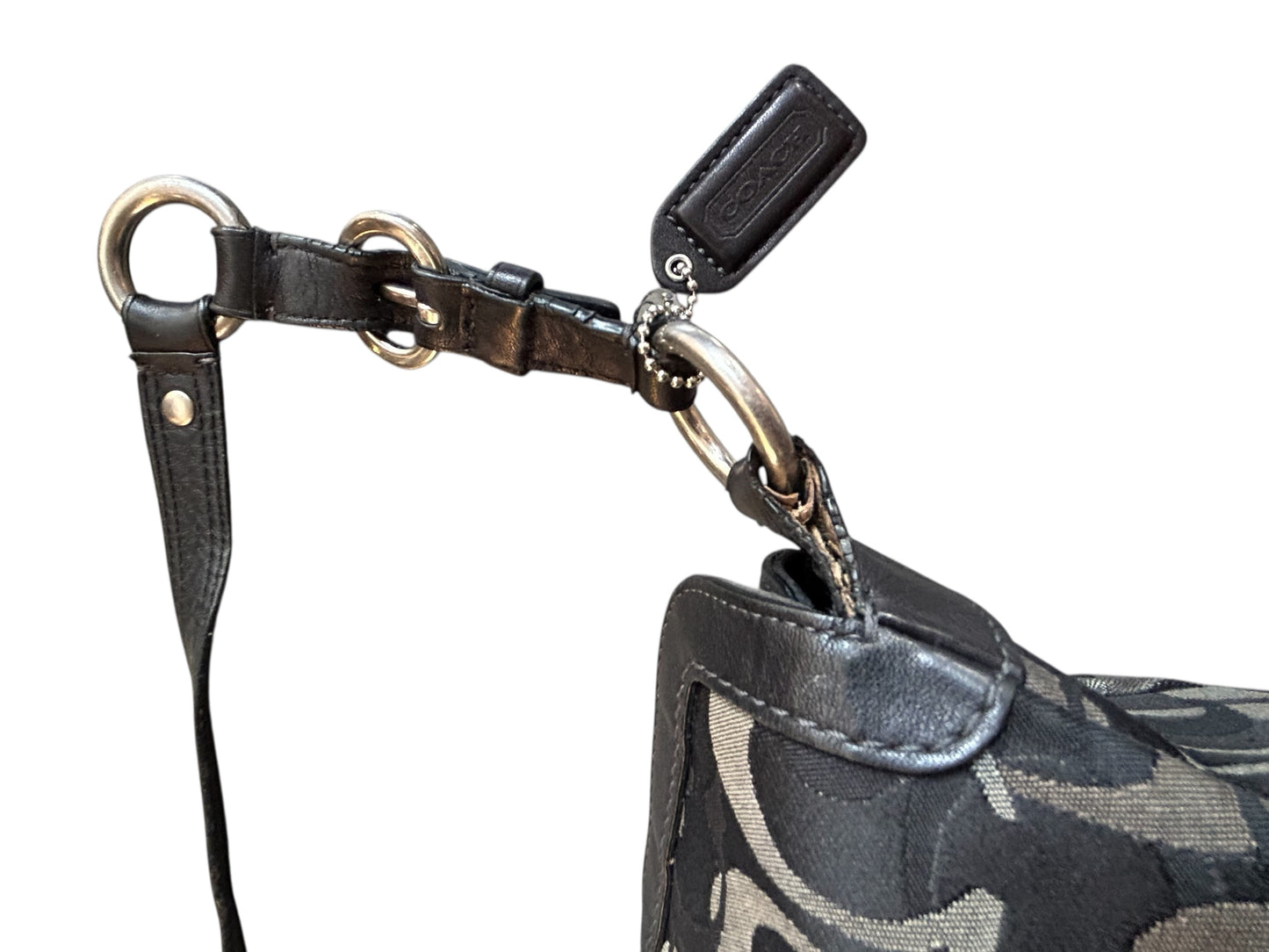 2006 Coach Chelsea Black Tricolor Turnlock