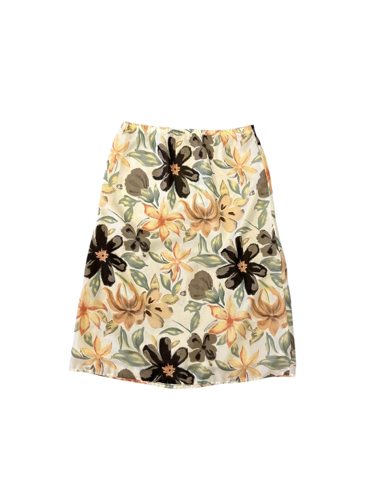 Women’s Vintage New York & Company Tan Multi Midi Skirt