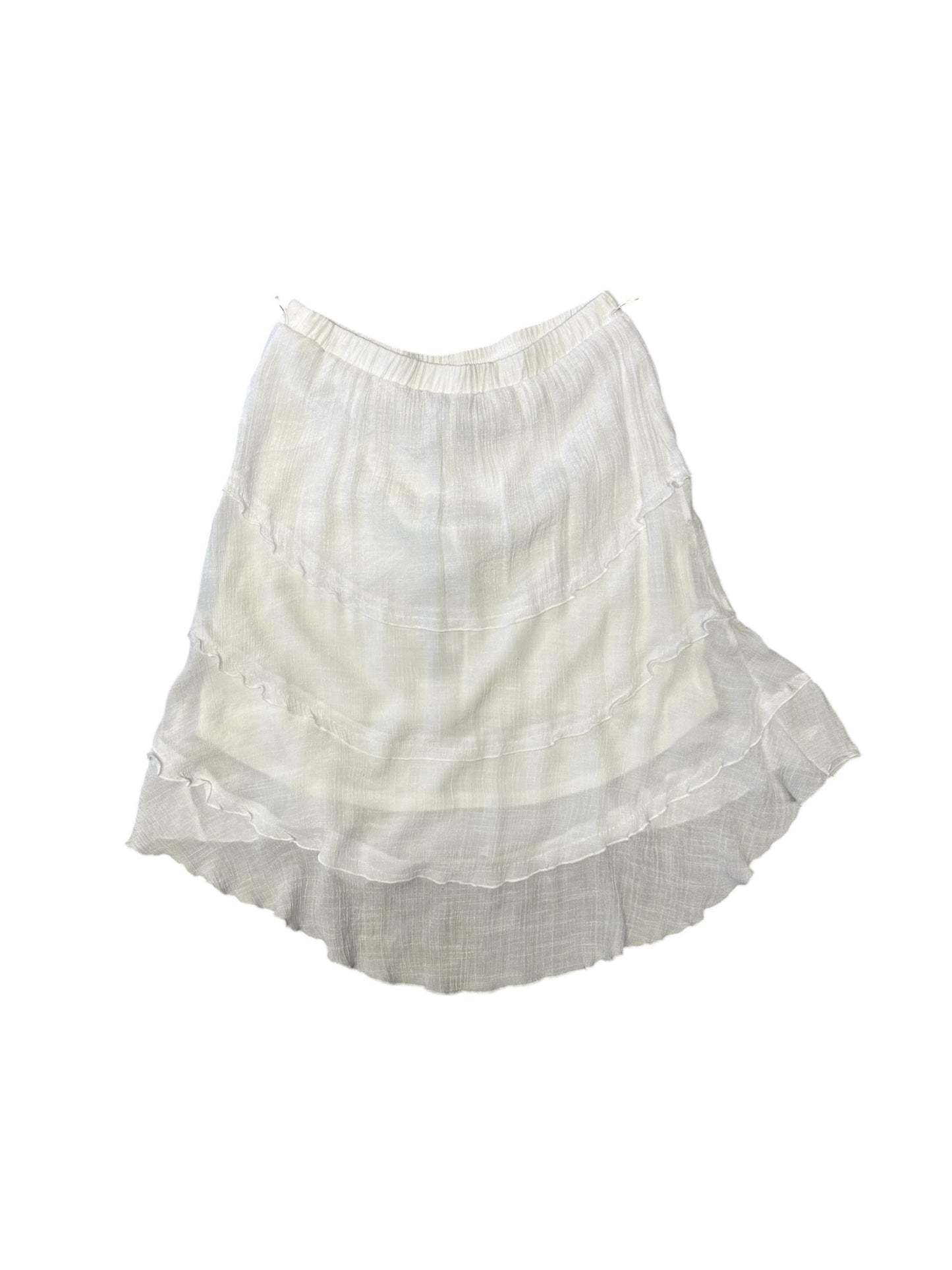 Women’s iZ Byer White Tiered Skirt