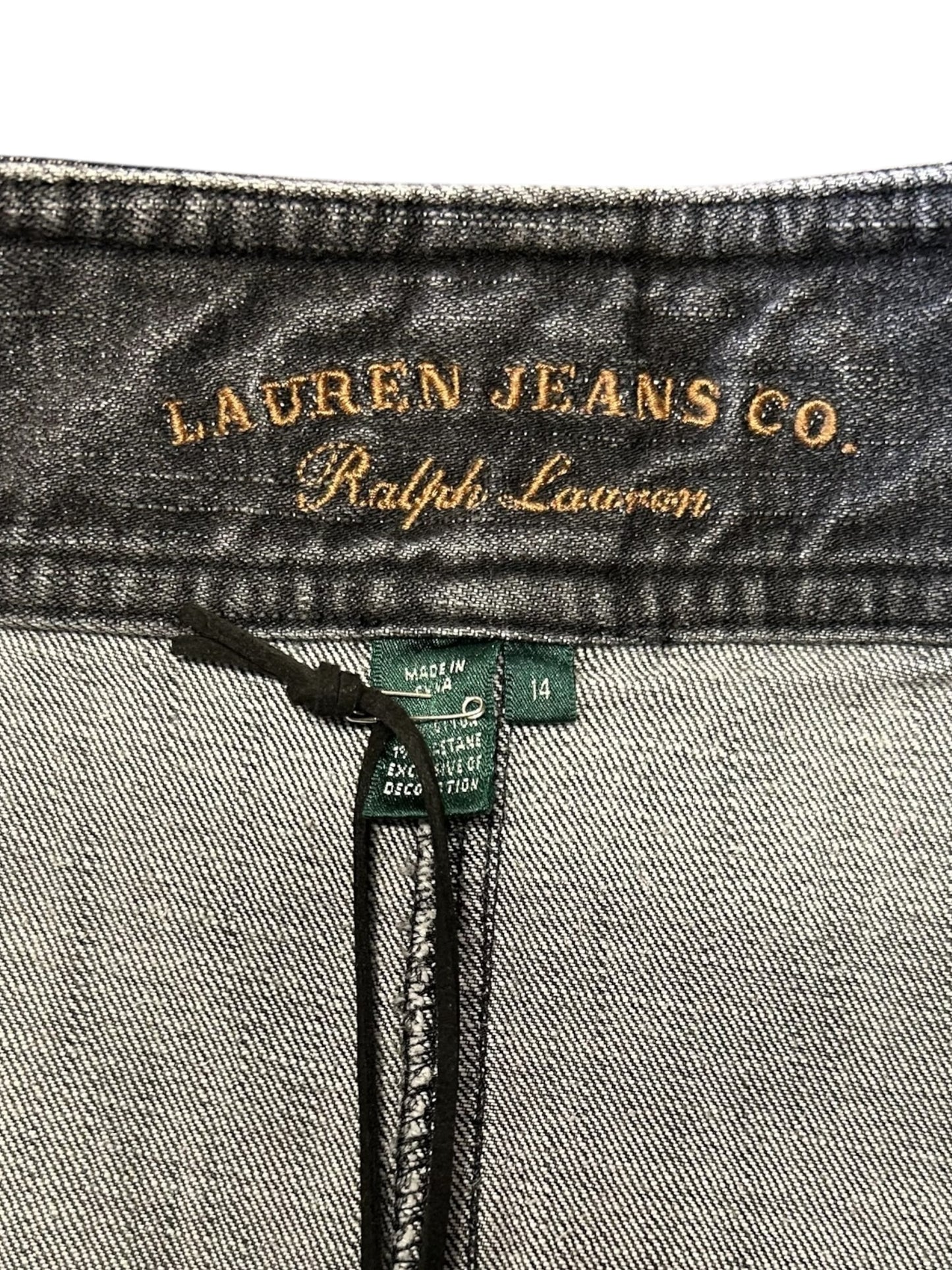 Women’s Ralph Lauren Black Denim Skirt With Buckle Detail