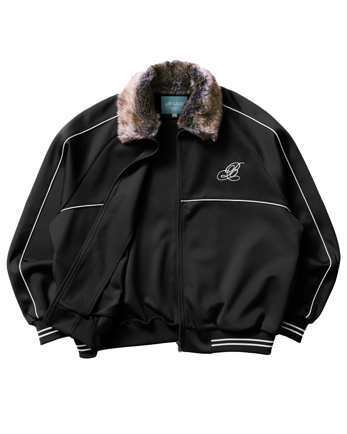 Brigade - Fur Collar Track Jacket (Black)