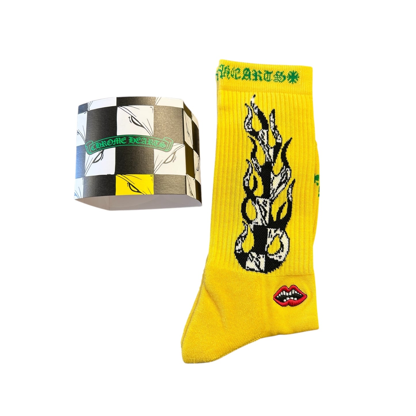 Chrome Hearts Matty Boy Flame Socks - Yellow