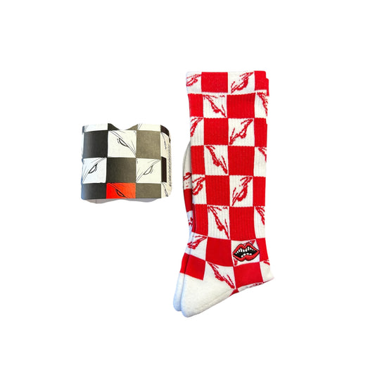 Chrome Hearts Matty Boy 99 Eyes Socks - Red
