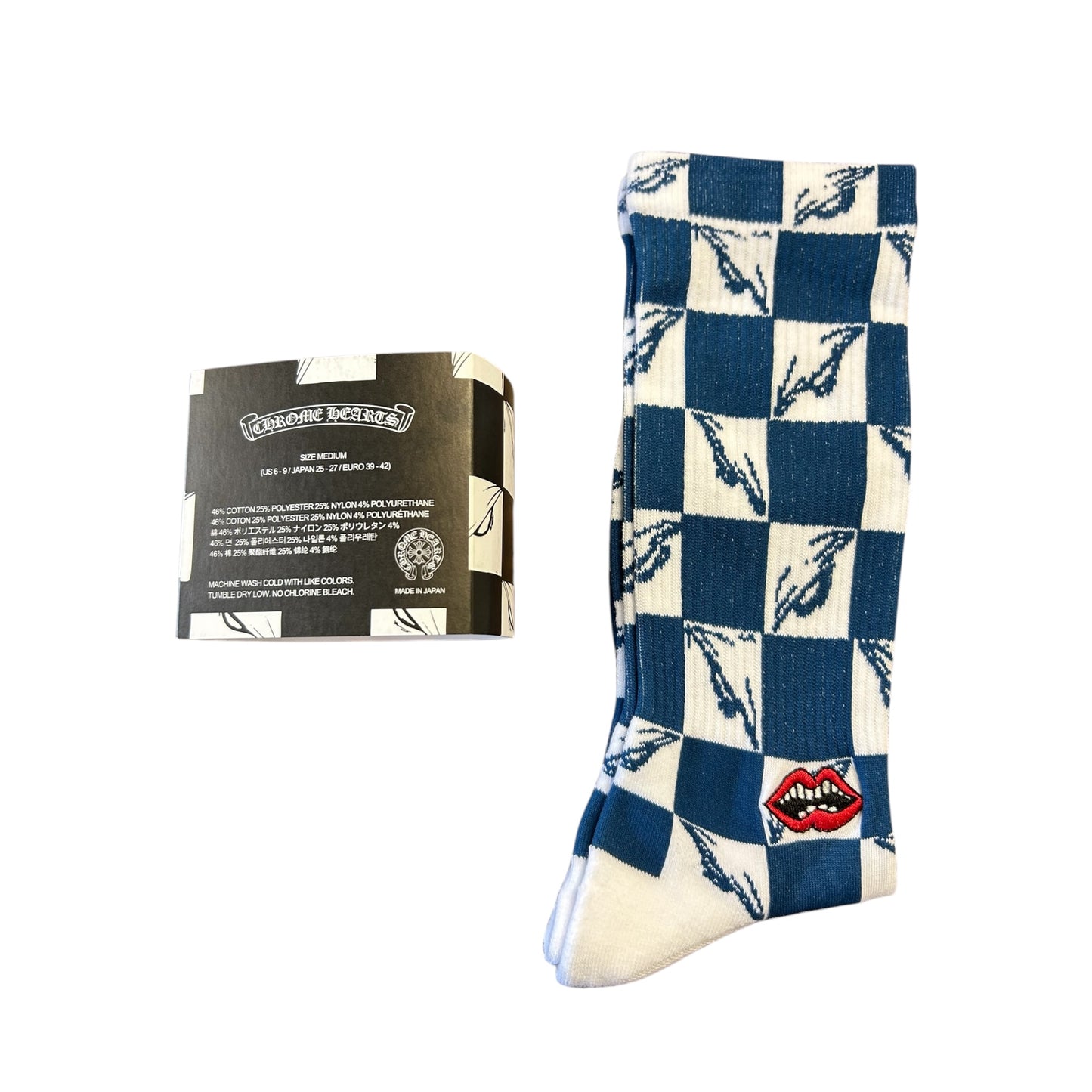 Chrome Hearts Matty Boy 99 Eyes Socks - Blue