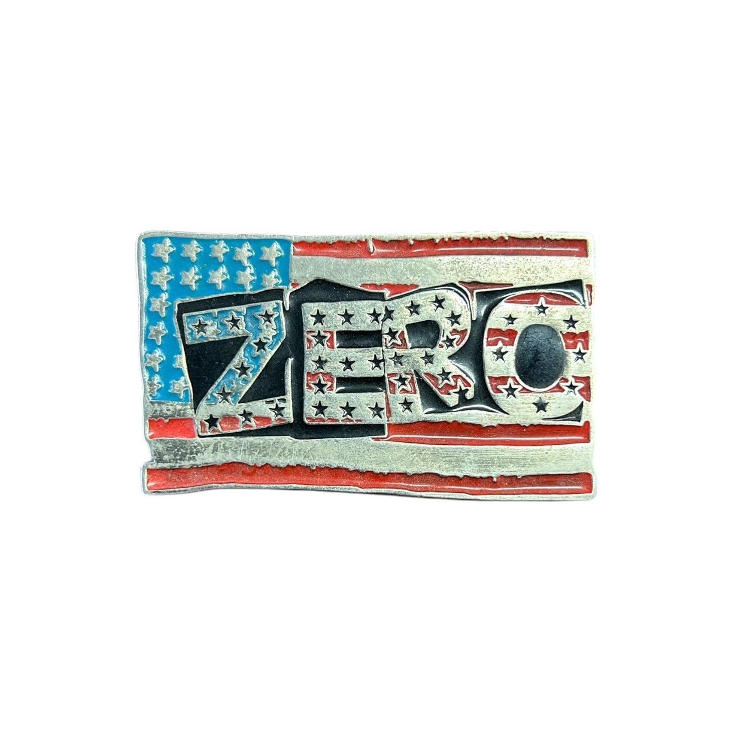 Y2K Zero Skateboards American Flag Belt Buckle