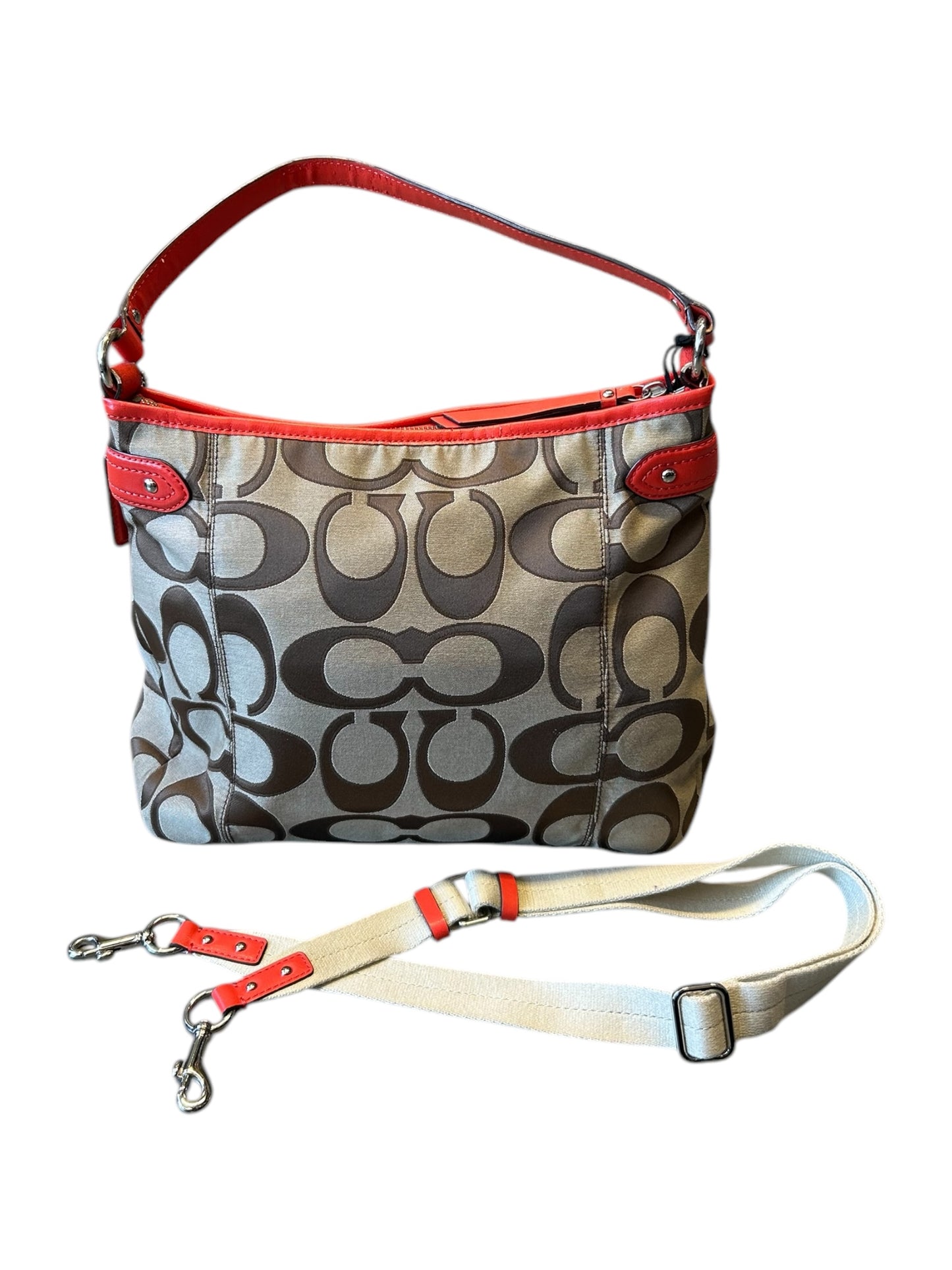 Coach Poppy Crossbody Brown/Orange Purse