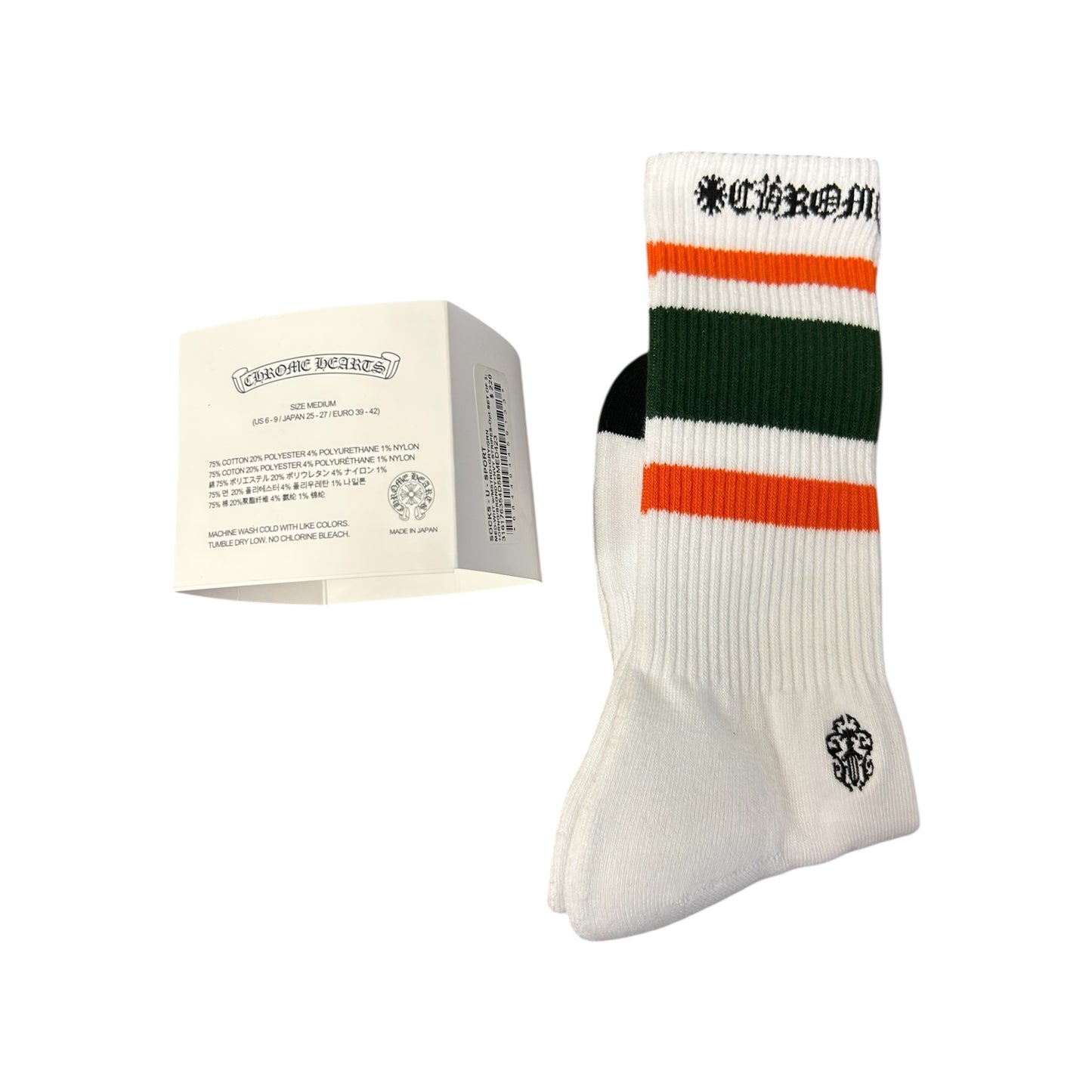 Chrome Hearts Sport Socks Green/Orange