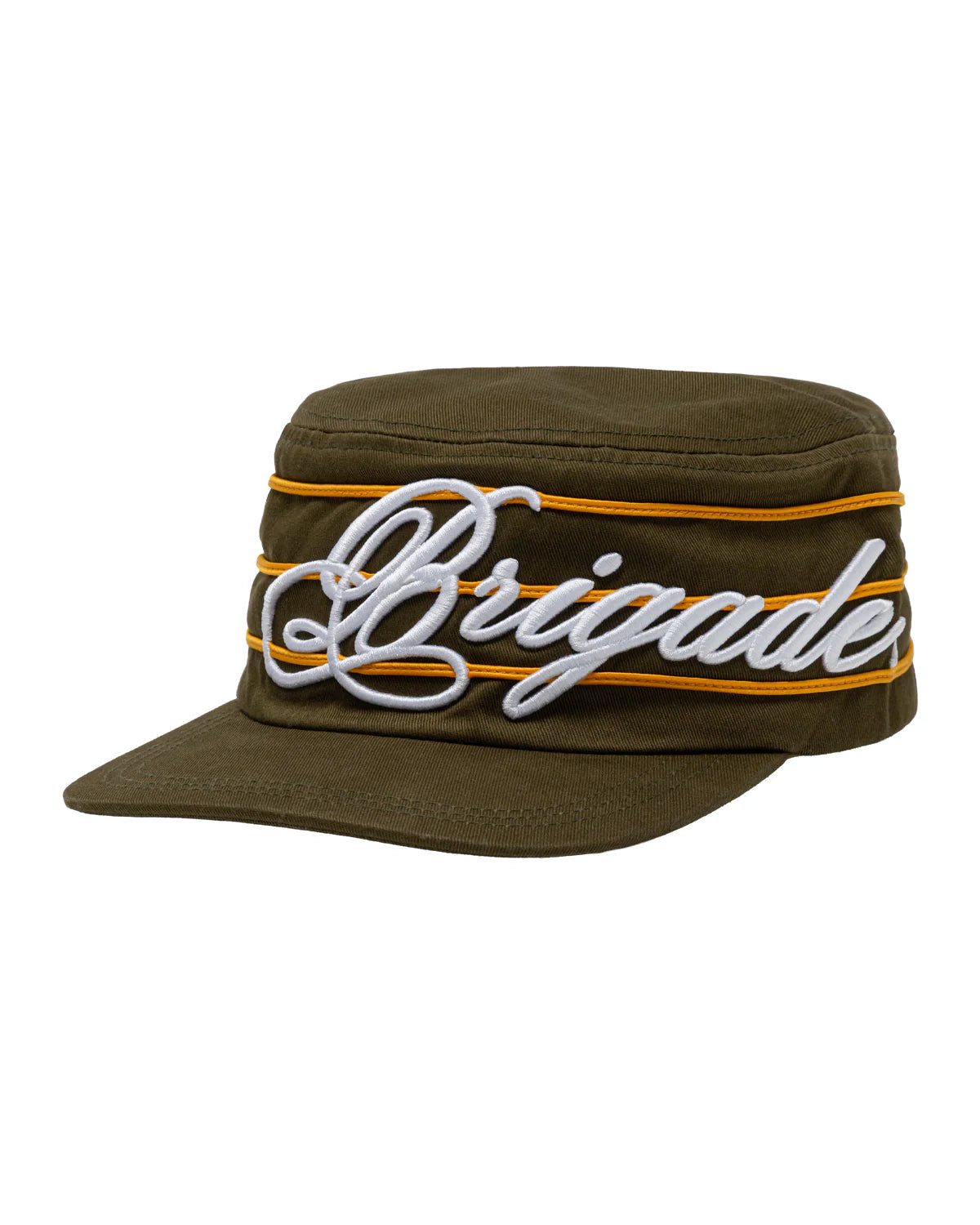 帽子 BRIGADE USA PILLBOX CAP Brigade - Script Pillbox Hat (Olive) – Goldeneye Curations