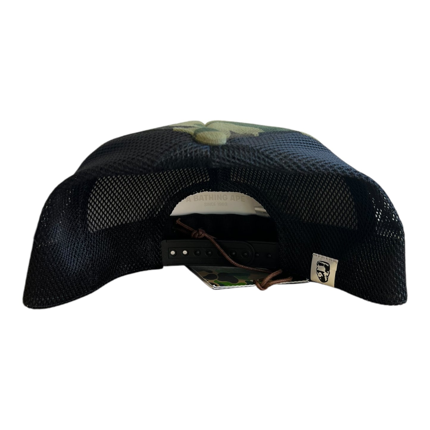 A Bathing Ape 1st Camo Shark Trucker Hat Green