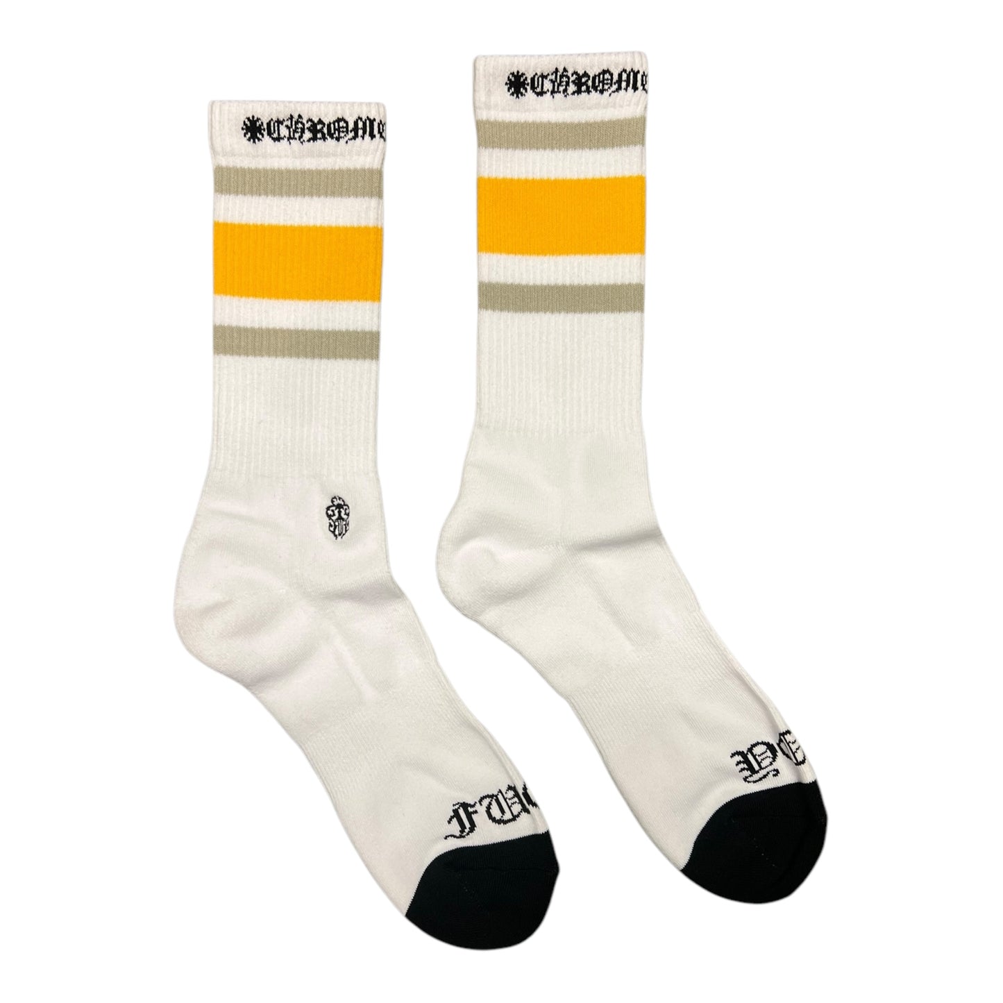 Chrome Hearts Fuck You Sport Socks Yellow/Gray