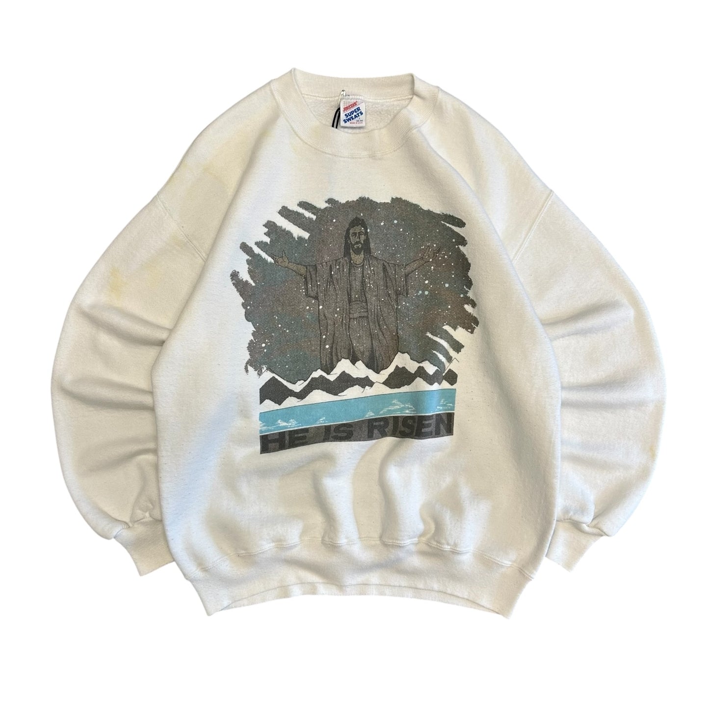 Vintage Jesus He Is Risen Crewneck