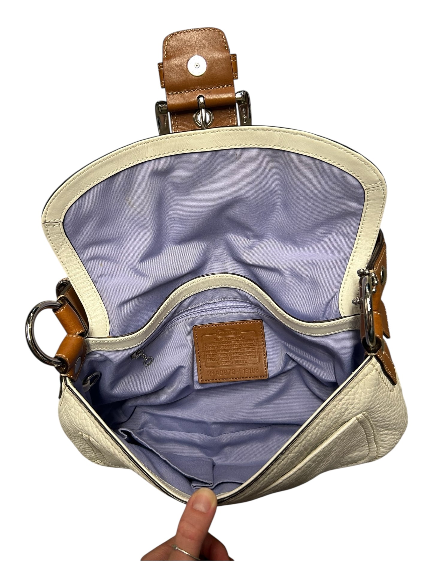 2008 Coach F13105 Hampton Soho Satchel In Ivory