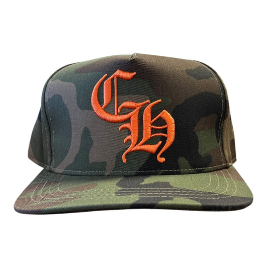 Chrome Hearts Baseball Hat Camo/Orange
