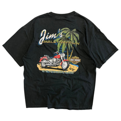 Y2K Textured Bubble 2005 Bike Week Harley Davidson Tee