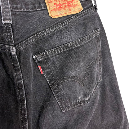 Vintage Levi’s 501 Straight Leg Button Fly Black Jeans