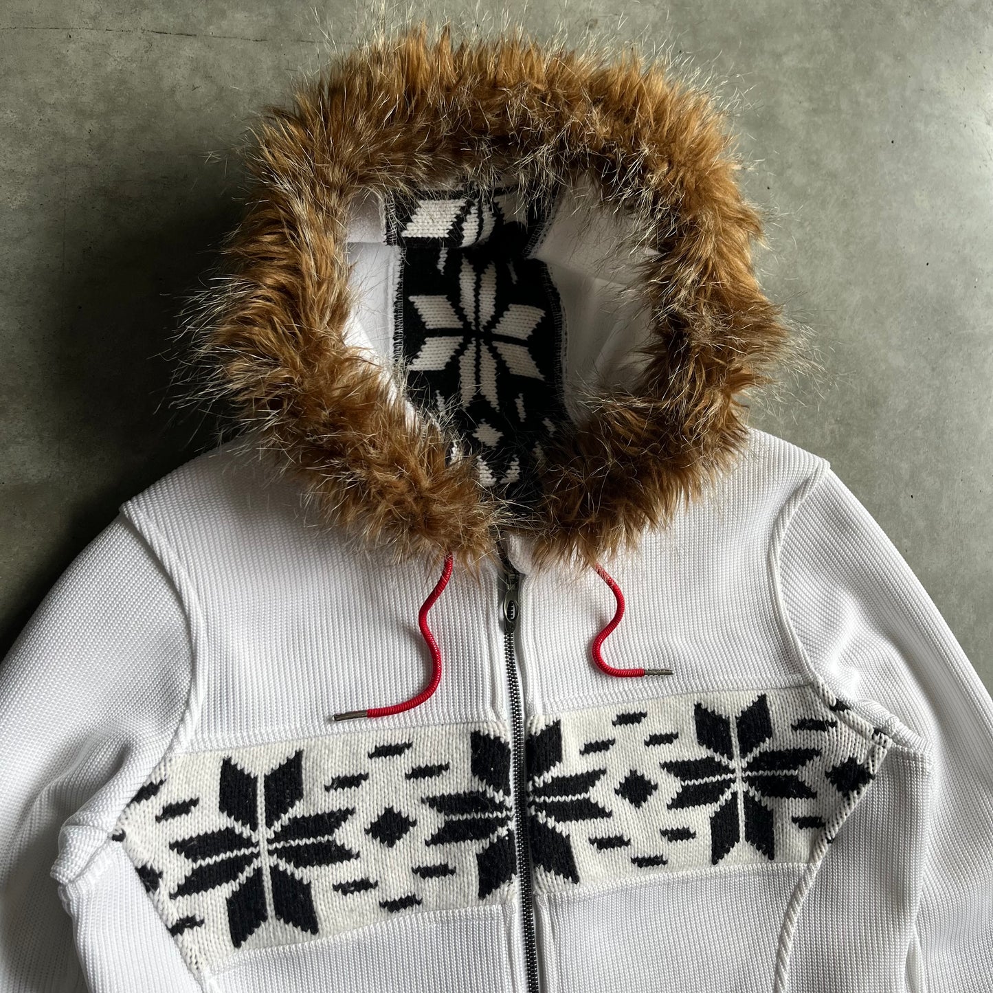 Y2K Spyder Women's Soiree Faux Fur Hood Zip-Up