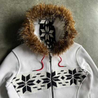 Y2K Spyder Women's Soiree Faux Fur Hood Zip-Up