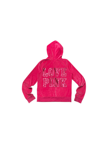 Women’s Y2K Pink By Victoria Secret Hot pink Velour Zip Up