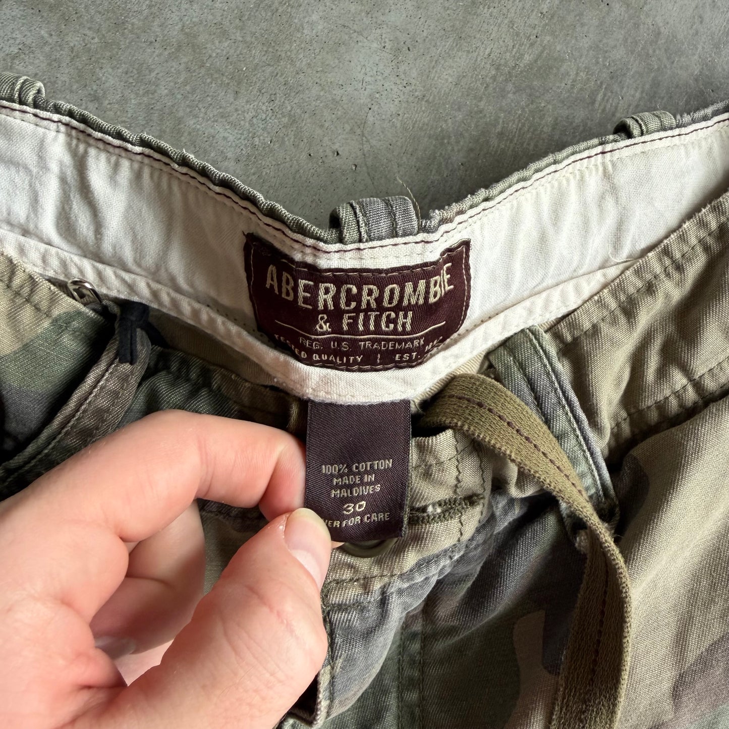 Y2K Abercrombie & Fitch Camo Cargo Shorts