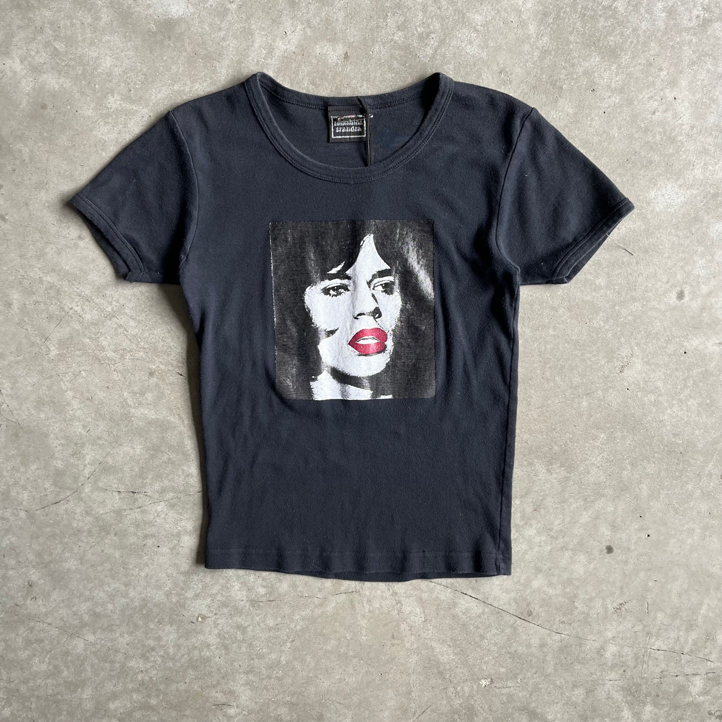Women’s Vintage Smashing Srandra Black Baby Tee