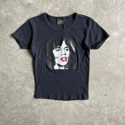 Women’s Vintage Smashing Srandra Black Baby Tee