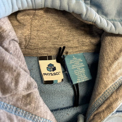 Y2K Surf Tribal Light Blue Distressed Hoodie