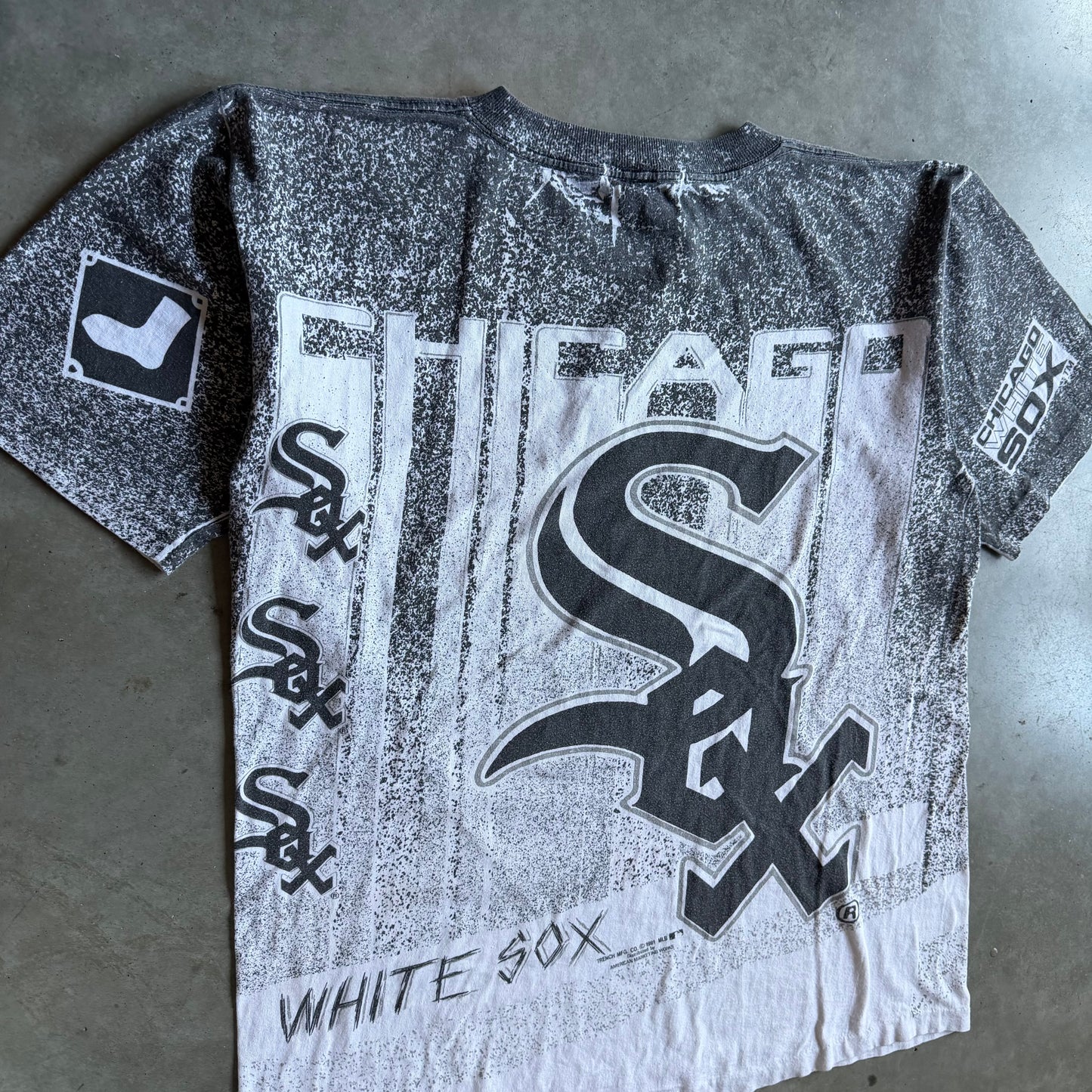 Vintage 1991 Chicago White Sox AOP Baseball Tee