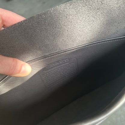Coach 90s Grey Penny Pocket Turnlock Bag