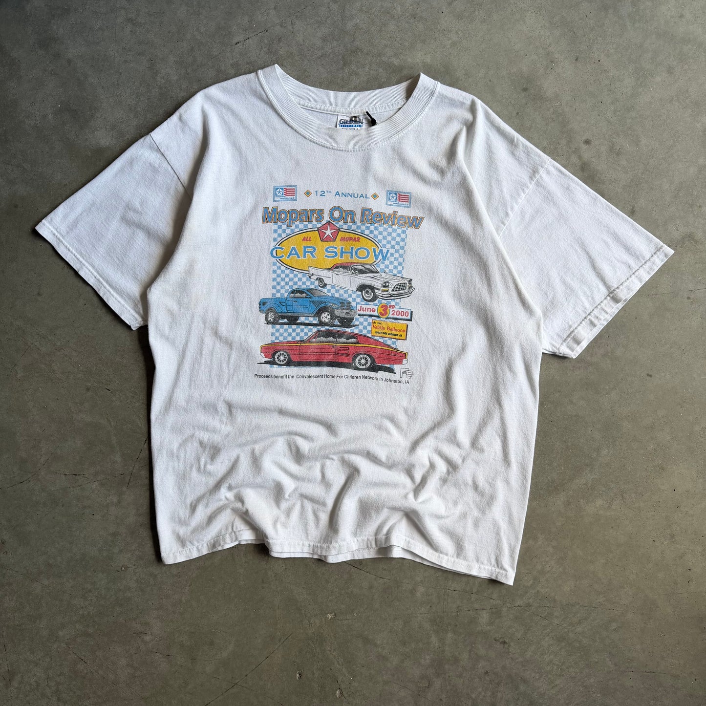Vintage 12th Annual Mopars On Review ValAir Car Show Tee