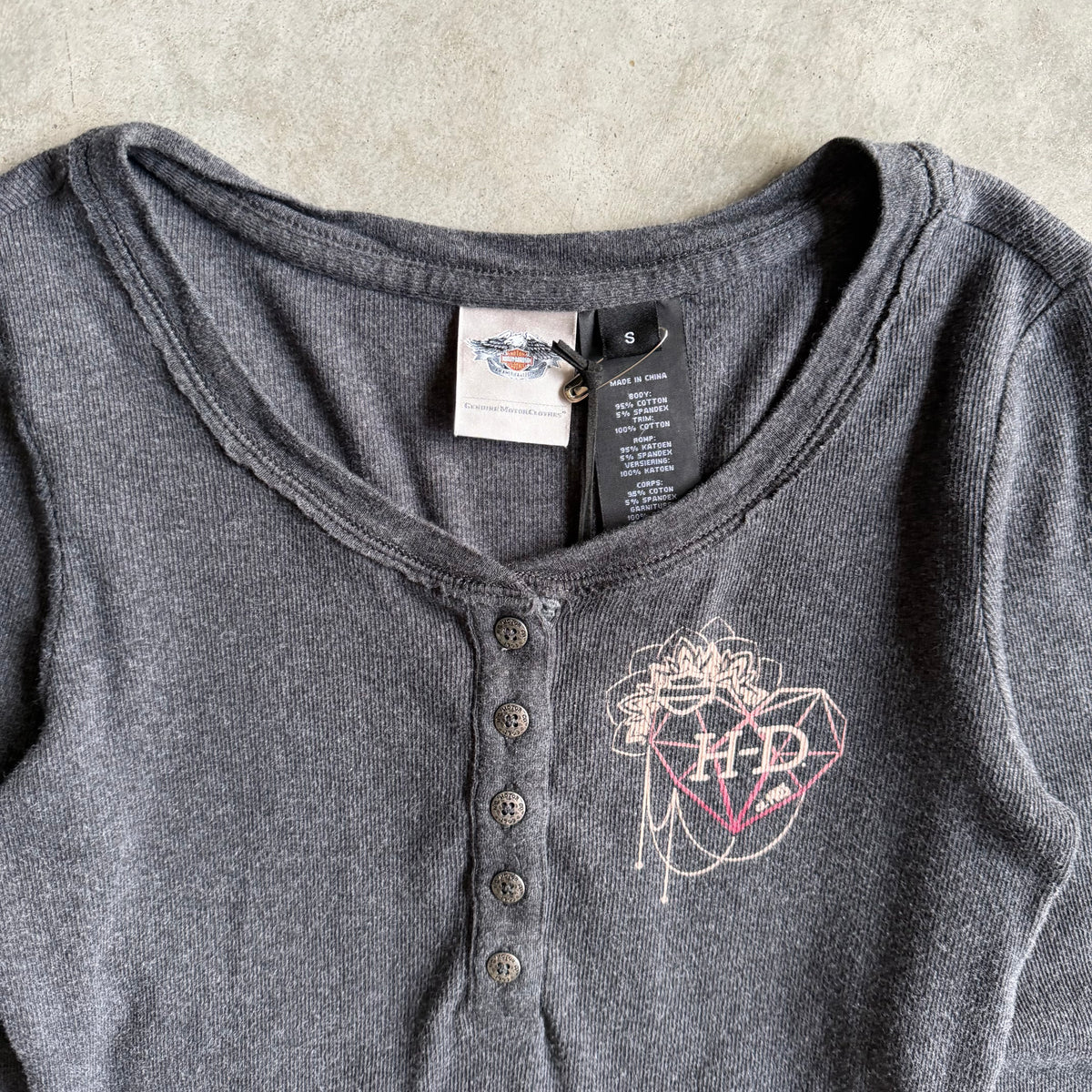 Vintage Women’s Harley Davidson Lace Sleeve L/S