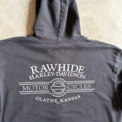 Vintage Harley Davidson Faded Diving Eagle Zip-Up Hoodie