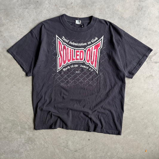 Y2K Kerusso Souled Out Tap Out Rip Christian Jesus T Shirt