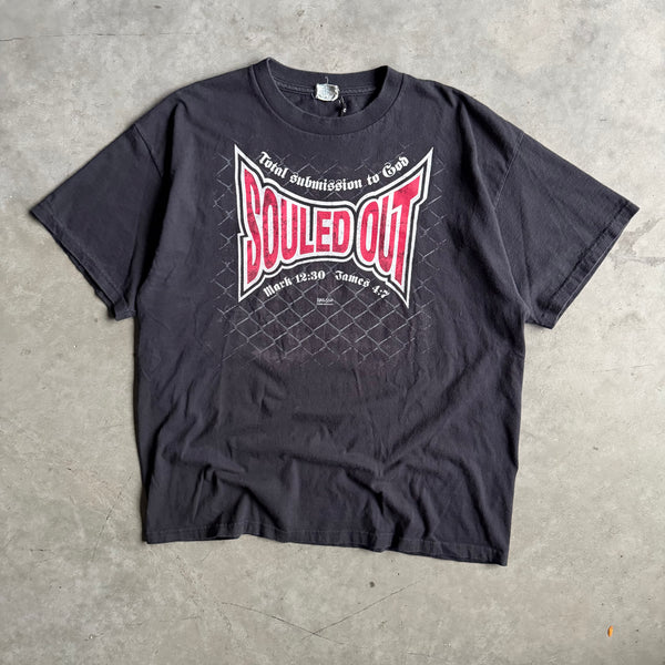 Y2K Kerusso Souled Out Tap Out Rip Christian Jesus T Shirt