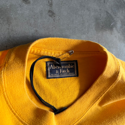 Y2K Abercrombie Spell-Out & Sleeve Patch Yellow Tee