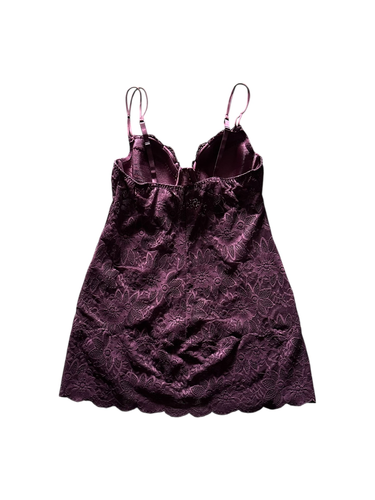 Women’s Y2K Victoria Secret Plum Lace Body Con Slip