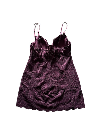 Women’s Y2K Victoria Secret Plum Lace Body Con Slip