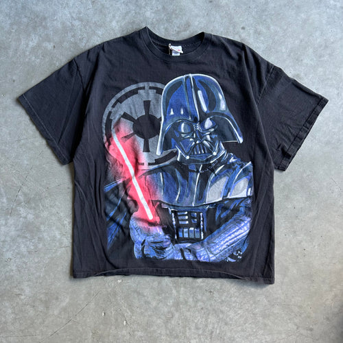 Y2K Star Wars Darth Vader Big Print Black Tee